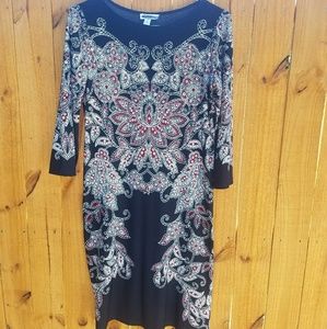 London Times Printed 3/4 Dress